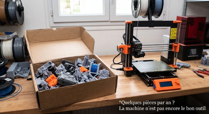 Illustration : un carton de pièces imprimées